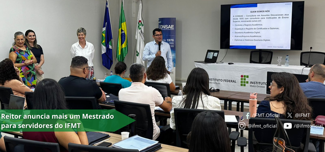 Reitor anuncia mais um mestrado para servidores na abertura do curso de qualificação para o setor de Registro Acadêmico